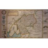 HERMAN MOLL; a Hand Coloured Map "Westmorland", 7 1/2" (19cms) x 10" (25cms), and a 19th century Map