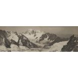 Cesare Giulio  1890-1946 Panorama dal colle del Cristeaux sul gruppo delle Aiguilles