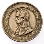 Medaglia 1860 monumento all’Arciduca Carlo in Vienna - Medaille Erzherzog Carl in Wien 1860