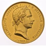 147 Imperatore Francesco Giuseppe I, Medaglia di modulo piccolo senza data (1858 - 1869) con motto