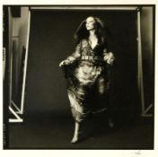 Photograph - Patrick Lichfield silver bromide print, Penelope Tree, signed. size 38.5cm x 40.5cm