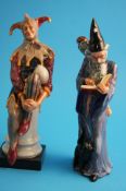 A Royal Doulton figure "The Jester" HN2016 and "The Wizard" HN2877. (2)