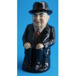 A Toby jug "Greetings" Cliff Cornell famous Cornell fluxes, colour sample, printed mark numbered