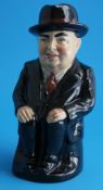 A Toby jug "Greetings" Cliff Cornell famous Cornell fluxes, colour sample, printed mark numbered
