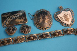 A quantity of Indonesian silver jewellery comprising bracelets, brooches etc.
