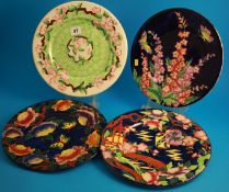 Four Maling plates, various designs, printed marks.28.5cm diameter