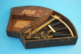 A boxed sextant by H Hemsley, 138 Ratcliff Highway, London and a single drawer telescope by Ross