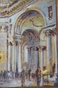 Ronald Ossory Dunlop1894-1973Oil on boardSigned"Interior view of St Paul's Cathedral"44.5 cm x 31