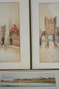 Garman MorrisWatercolourSigned'Riverscape with church in the distance'and a pair of watercolours,