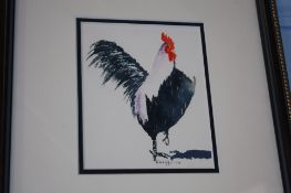 Philip KnaggsWatercolourSigned"Rooster"15 cm x 12 cm