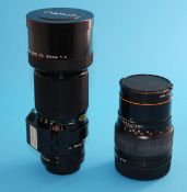 A Canon lens FD 300 mm 1.4 and a Zenza Bronica Zenzanon 1:4.5 f = 200 m lens. (2)