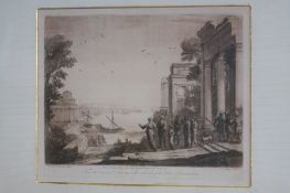 A set of six decorative classical prints.29 cm x 35 cm