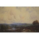 John Falconar Slater 1857-1937, Watercolour, Signed, 'Moorland Scene', 24 cm x 33 cm