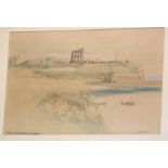 Victor Noble Rainbird  1888-1936  Set of three  Watercolour  Signed  "Old Elvet Bridge"  "Tynemouth"