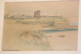 Victor Noble Rainbird  1888-1936  Set of three  Watercolour  Signed  "Old Elvet Bridge"  "Tynemouth"