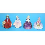 Four small Royal Doulton figures 'Affection', 'Monica', 'Dinky Do' and 'Linda'. (4)