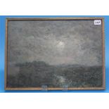 John Falconer Slater  1857-1937  Oil on board  Signed  "Moonlit skies"  32 cm x 45 cm