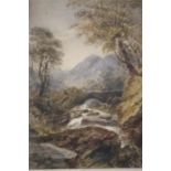 William James Muller  1812-1845  Watercolour  Signed  "Rural mountainous landscape"  25 cm x 18.5