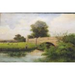 John Falconar Slater  1857-1937  Oil on canvas  Signed  Dated 1903  "Landscape with young boy