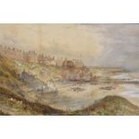 G Robinson ?  Watercolour  Late 19th/early 20th century  Signed  "Coastal view showing salt water