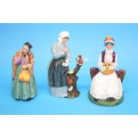 Three Royal Doulton figures 'Rest Awhile', HN2728, 'Bridget', HN2070 and 'Good Friend', HN2783. (3)