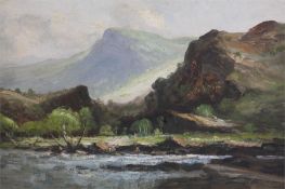 Frank Thomas Carter  1853-1934  Oil on board  "Highland Landscape"  30 cm x 45 cm