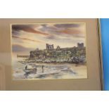 Ronald Lambert Moore BWS  1927-1992  Watercolour  Signed  Dated (19)84  "View of North Shields