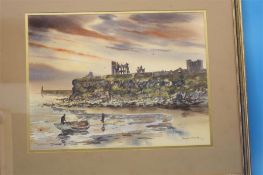 Ronald Lambert Moore BWS  1927-1992  Watercolour  Signed  Dated (19)84  "View of North Shields