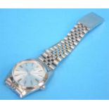 A Gentleman's Rolex wrist watch, Rolex Oyster Precision with silvered dial, batons (no box or