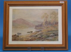 William Scott Myles  Pair  Watercolours  Signed  "Scottish loch scenes"  25 cm x 35 cm