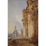 Joseph Nash  1808-1878  Watercolour  Signed  "The Zwinger Dresden"  37 cm x 26 cm