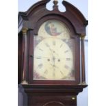 A 19th century longcase clock by J.W. Blaylock of Longtown with painted dial, 8 day movement and 2