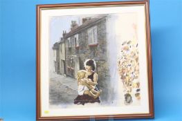 An original Catherine Cookson art work from "Fenwick Houses" (front cover)  51 cm x 42 cm