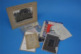 A selection of ephemera including North East interest.