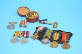 A set of 4 Medals awarded to 1530 PTE H.H.G. Hutton, 7-Lond. Reg., a General Service medal awarded