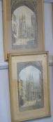 S J Toby Nash  1891-1960  Two watercolours  Signed  "Canterbury Cathedral (SW)"  37.5 cm x 26 cm