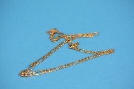 A 9ct gold chain.  Weight 20 grams
