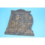 A bronze plaque by Sydney Wilkinson dated 1921 of Sir Joseph Chamberlain "I do not believe in the