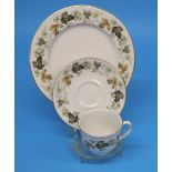 A Royal Doulton Larchment dinner service, comprising 18 dinner plates, 12 dessert plates, 13 side