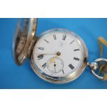 A silver pocket watch, Rotherhams of London.