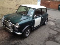 A Mini 1000 Saloon, 1972, mileage reads on 14th May 2015 - 5,706, MOT until May 16th 2016.  (With