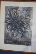 John Dee  Born 1938  Charcoal on handmade paper  Signed verso  "Fern. 1984"  Artist's biography