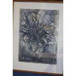 John Dee  Born 1938  Charcoal on handmade paper  Signed verso  "Fern. 1984"  Artist's biography