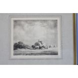 Tom Whitehead  1886-1959  Etching  Signed in pencil  "Loading hay"  24 cm x 29 cm