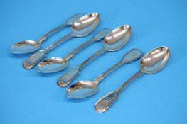 A set of 6 silver teaspoons, Newcastle 1803, maker's mark John Walton.  Weight 147.7 grams/4.7 oz