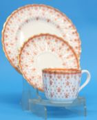 A Victorian Spode tea set comprising 3 cake plates, 12 side plates, 12 cups and saucers, teapot,