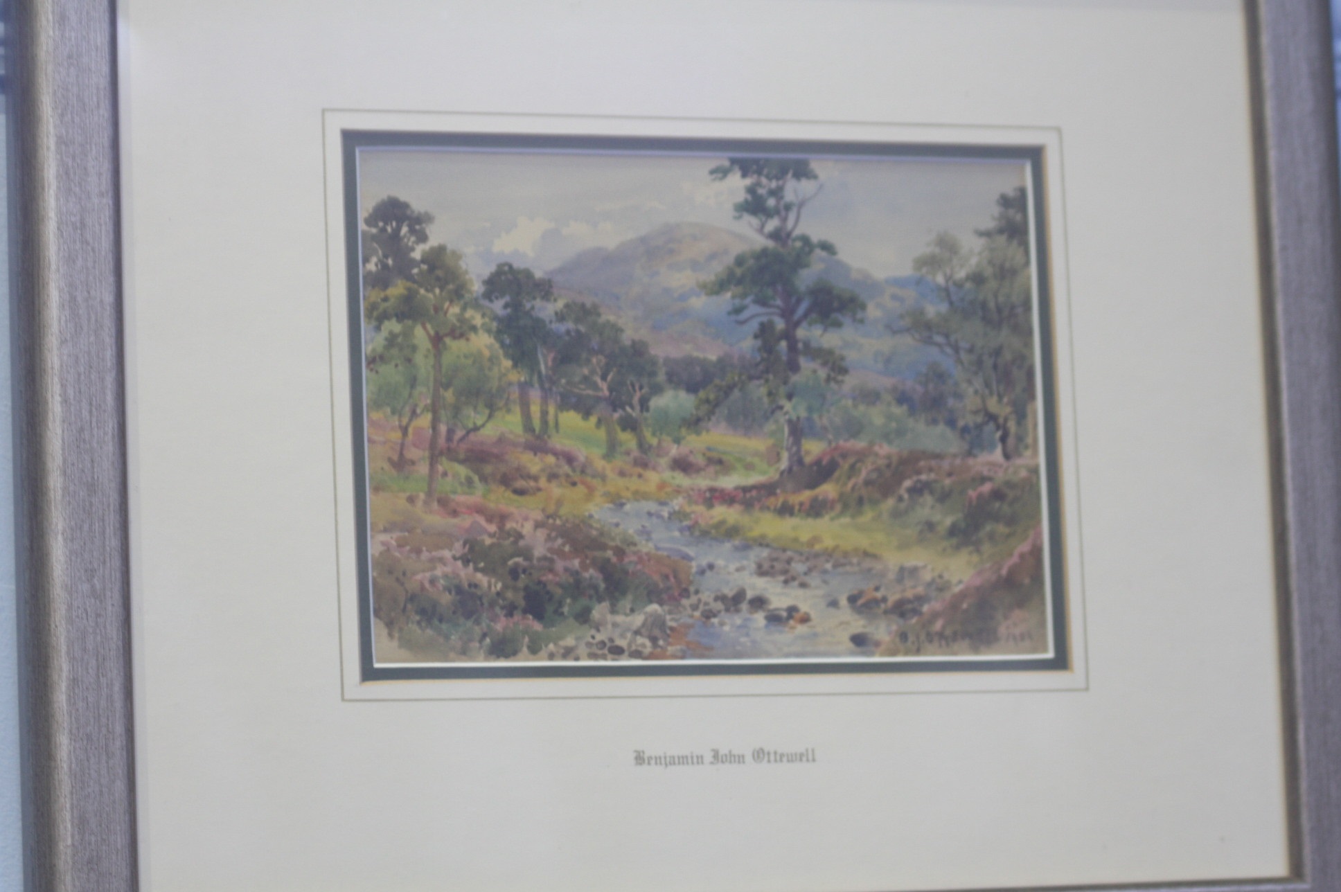Benjamin John Ottewell  ? - 1937  Watercolour  Signed  Dated 1902  "Rural landscape with river"