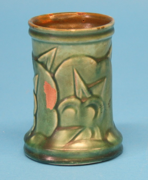 A Royal Doulton Stoneware vase of tapering form decorated with baskets of flowers, impressed marks - Image 2 of 5