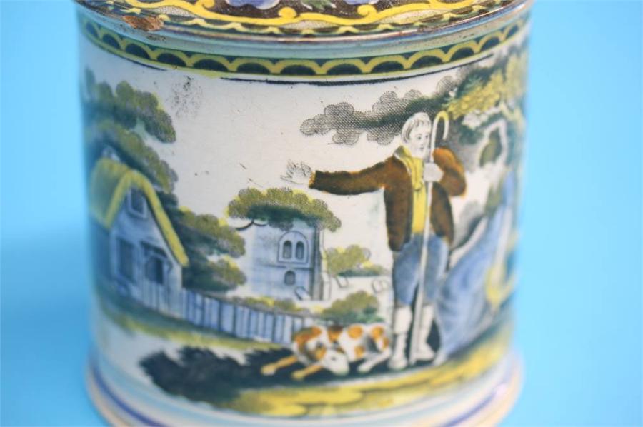 A 19th Century earthenware jar and cover decorated with a rural landscape and a Venetian glass - Image 16 of 42