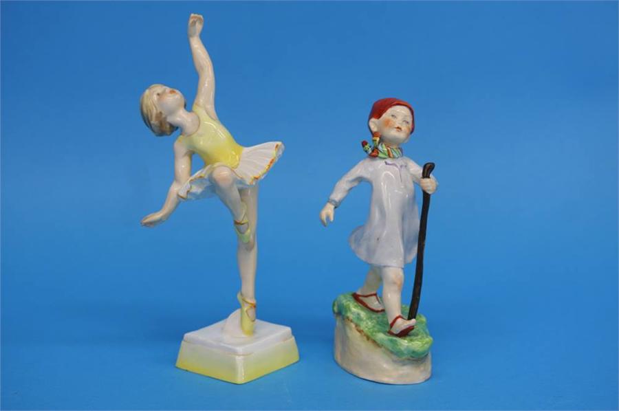 A Royal Worcester figure 'Thursday's Child has far to go', numbered 3260 and 'Tuesday's Child is - Image 3 of 18